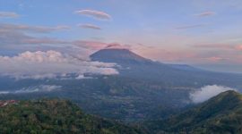 Pemandangan matahari terbit yang memukau dari Puncak Gunung Halau, memperlihatkan lautan awan yang membentang luas di bawahnya, menjadi hadiah bagi para pendaki yang berhasil mencapai titik tertinggi Sumatera Barat ini. Keindahan alam yang menenangkan ini menawarkan pengalaman spiritual yang mendalam.
